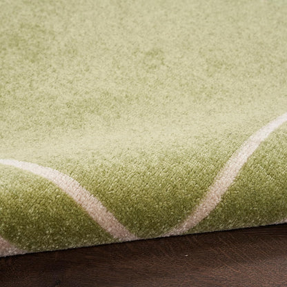 2'2" 7'6" (8' Nourison Home Nourison Essentials Green Ivory x Area Rug - Easy Clean, Non Shedding, Bed Room, Living