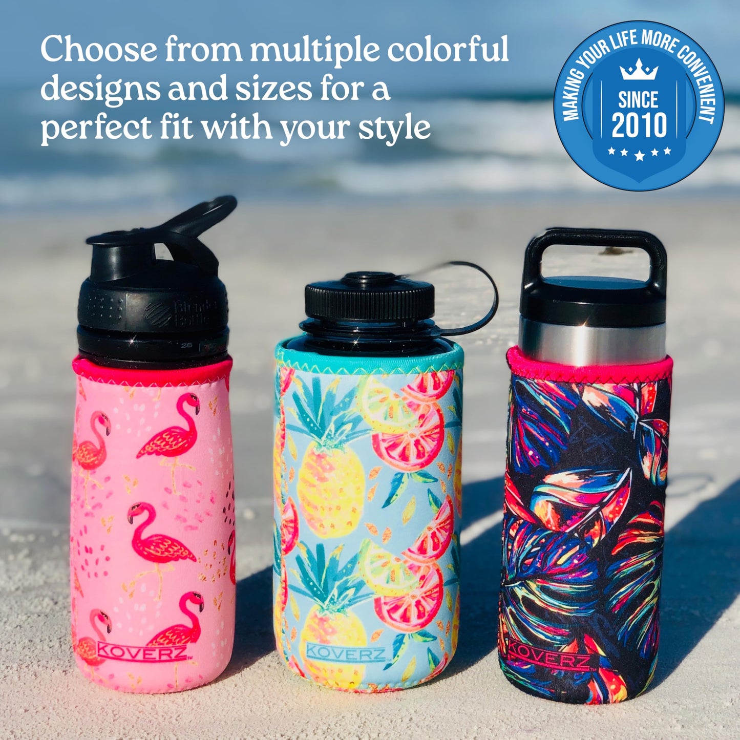 Koverz 24-30oz 750ml Water Bottle Carrier with Shoulder Strap, Water Bottle Insulator - Midnight Mums