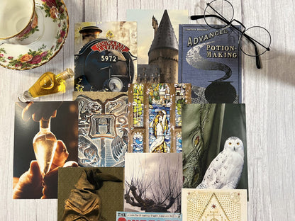CON*QUEST Conquest Journals Harry Potter Hogwarts Wall Collage, Set of 50 Official Wizarding World Prints, 4"x6", Printed on Quality Card Stock, Matte Finish