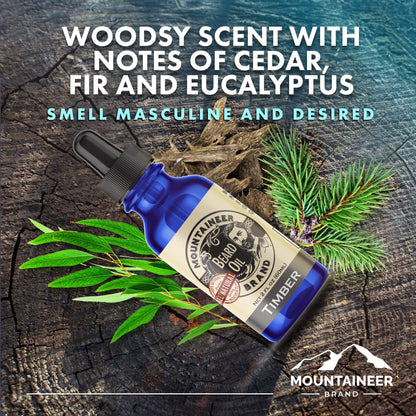 Mountaineer Brand Natural Beard Oil with Lime & Sage Scent | Made in West Virgina | Hydrates, Moisturises, Softens & Conditions for Beard Growth | Treats Dry Itchy Beards for Men | 2oz