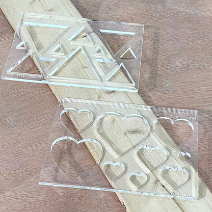 9 in 1 Router Templates for Woodworking Router Jig Template Heart Inlay Templates Decorative Templates