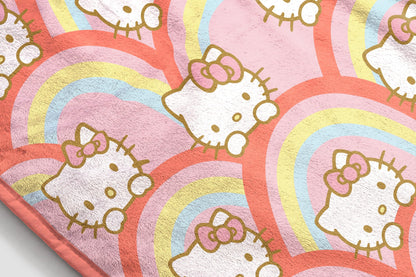 Jay Franco Plush Throw Blanket – Soft & Comfy Throw for Couch or Bed – Cozy Home Décor for Living Room & Bedroom, Multi - Hello Kitty, 46x60 - Throw Blanket