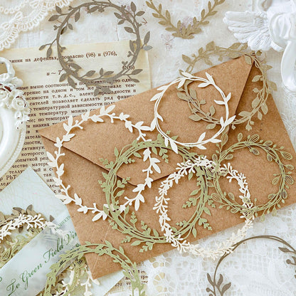 Maxleaf 60PCS Flower Cut Outs Border Card, Love Heart Butterfly Leaf Lace Star Hollow Out Frames Scrapbook Decorative Paper Card for DIY Arts Crafts Album Planner Junk Journals