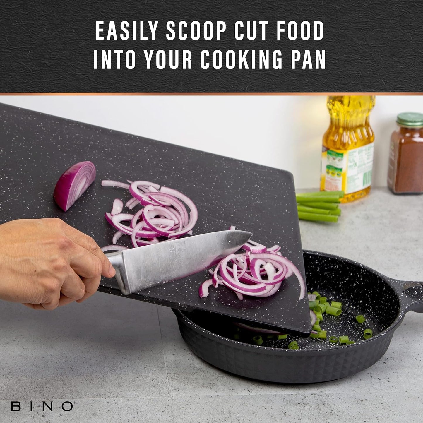 BINO BPA-Free Cutting Board, Durable Large Surface, Dual-Sided, Dishwasher Safe for Kitchen Use