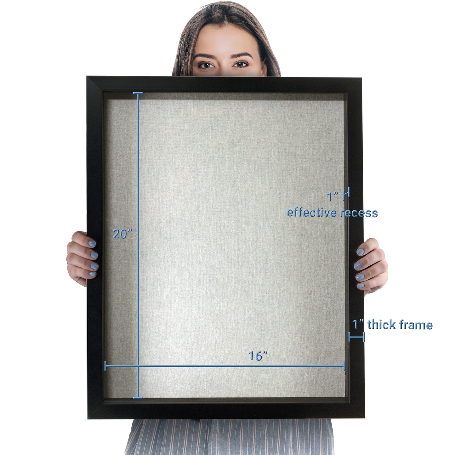 Caesar Home Shadow Box Display Frame with 2 Backgrounds and UV Protection, Multiple Sizes (16x20)