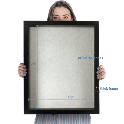Caesar Home Shadow Box Display Frame with 2 Backgrounds and UV Protection, Multiple Sizes (16x20)
