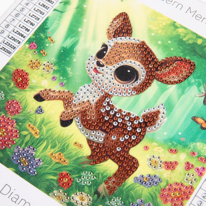 Modern Merch Small Diamond Art Packs Butterfly Deer & Penguin, Animal Diamond Dots for Adults, Jewel Art Painting Kits, Mini Gem Arts and Crafts for Adults, Round Drill 3 Pack Partial Drill