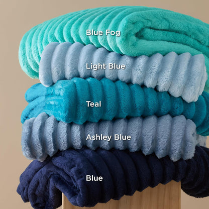 Bedsure GentleSoft Fleece Blanket - Cozy Blue Fog Throw for Couch, Perfect 50x60 Inches Size