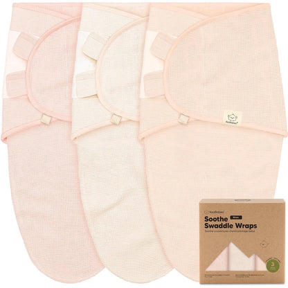 Angelic 3-Pack Organic Swaddles - Soft & Snug Baby Sleep Sacks for Newborns 0-3 Months