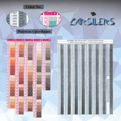 Carsilers Diamonds Painting Accessories,Replacement for Missing Round Drills 335 336 340 341,Rhinestone Resin Diamond Drill,4 Colors Beads Gems Stones,3500pcs per Color