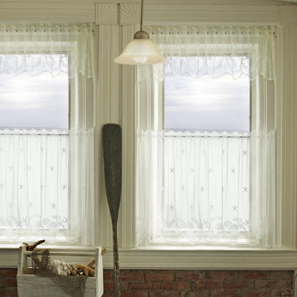 Heritage Lace White Tidepool Valance, 60"X14"