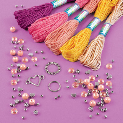 Make It Real - Macrame Friendship Bracelet Making Kit for Girls - Kids String Bracelet Making Kit - Friendship Bracelet Craft Kit w/Thread, Beads & More - DIY Bracelet Kit for Girls 8-10-12-14