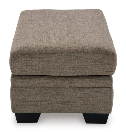 Signature Design by Ashley Stonemeade Modern Ottoman with Foam Cushion, Grayish Brown