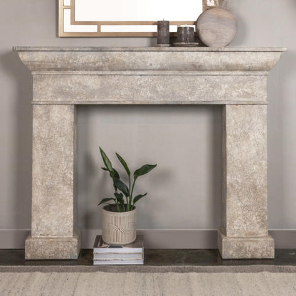 Creative Co-Op Monolith Decorative Fireplace Mantel, Antique