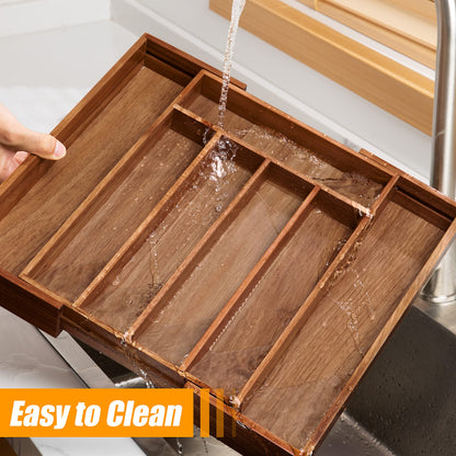 Kitchen Silverware Drawer Organizer and Storage Cabinet Utensil Rack Bathroom Counter Vanity Extra Large Big Cooking Drawer Organizers Countertop Pantry Storage Cabinet Best Kitchen Must Haves 2025