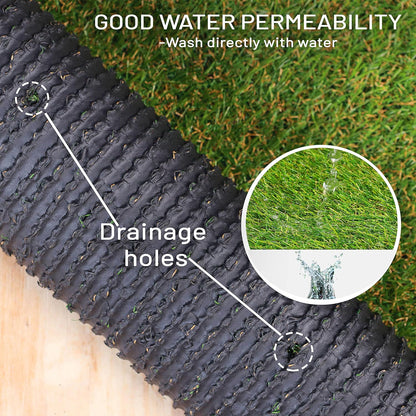 Superior Artificial Grass Indoor/Outdoor Area Rug - Faux Turf for Backyard, Playground, Dog Training, 1' x 13', Green