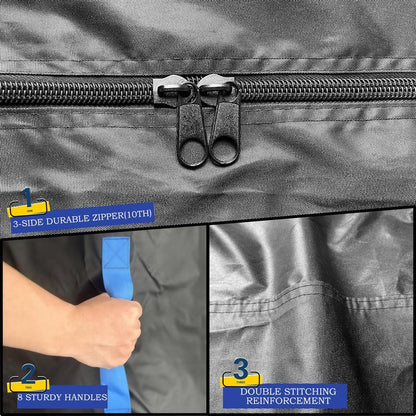 (Not Plastic,Not Polyethylene),Mattress Bags for Moving and Storage,Queen Size,8 Handles,Heavy Duty & Thicker Canvas 600D Polyester Cloth,Reusable Waterproof Mattress Protector Covers,Strong Zipper