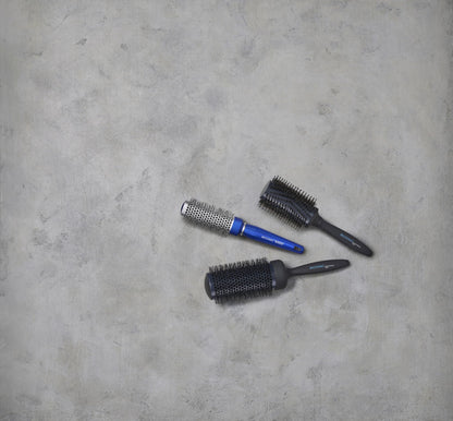 Bio Ionic BlueWave Conditioning Square-Round Brush – Create Volume & Smooth Hair Quickly, Crimped Bristles Add Root Tension, Styling Brush For Bouncy Blowouts, All Hair Types & Textures