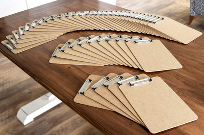 Clipboards (Set of 30) Hardboard Clipboard Low Profile Clip A4 Letter Size Classroom Supplies