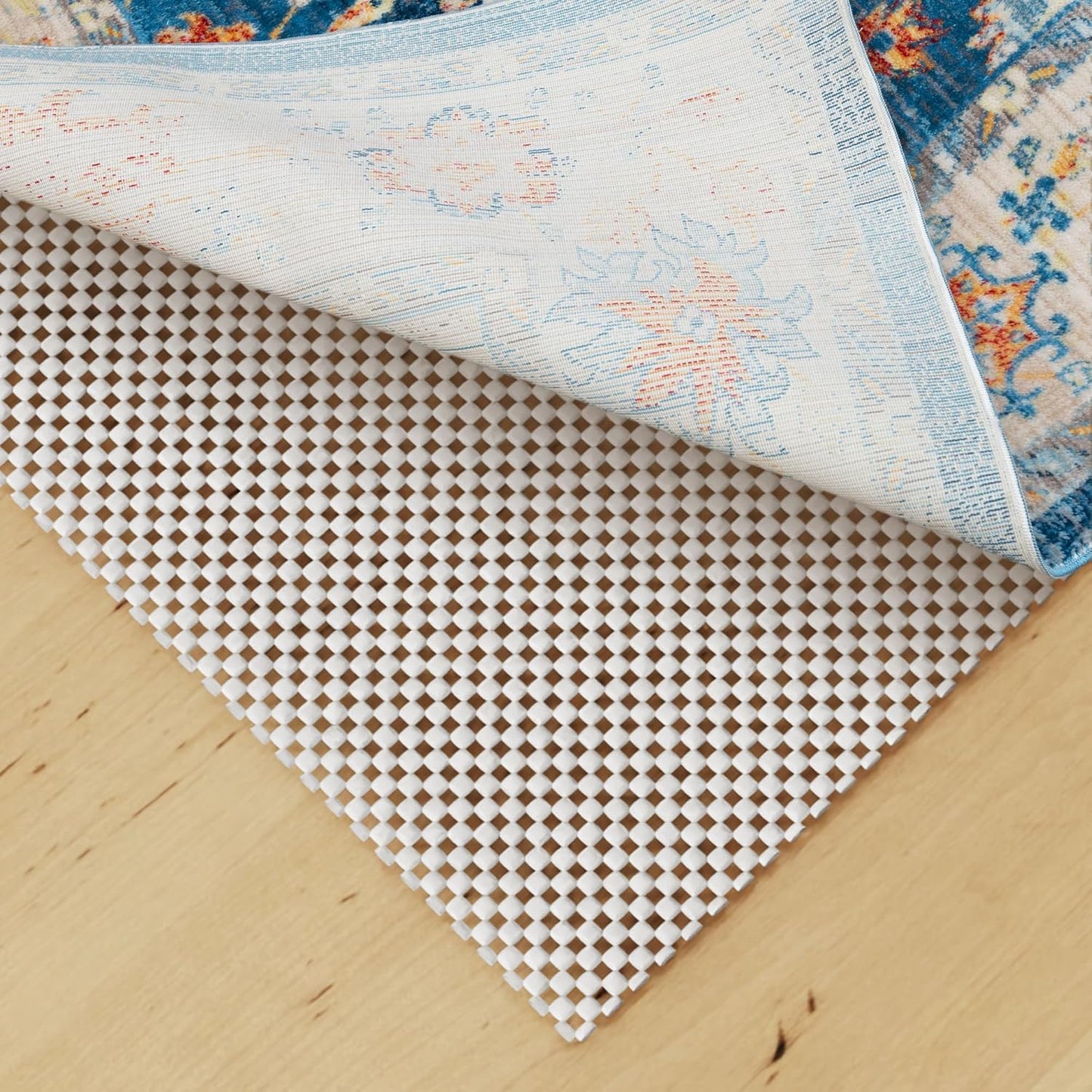 Skiennix Non-Slip Rug Pad Gripper - Extra Thick 2x3 Feet Anti-Skid Mat for Hardwood Floors