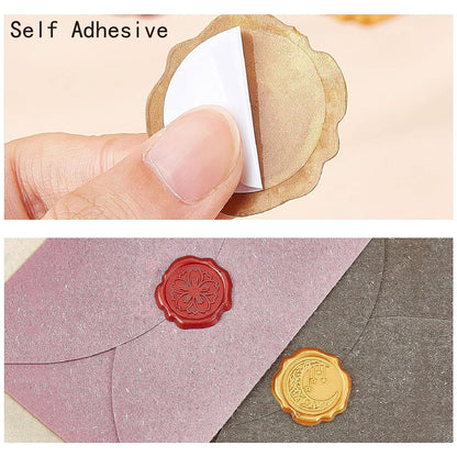 CRASPIRE 50pcs 1 Box Butterfly Wax Seal Stickers Silver Wedding Invitation Envelope Sealing Stickers Decoration Stickers Adhesive Envelope Decor for Christmas Gift Birthday Party Craft Scrapbook DIY