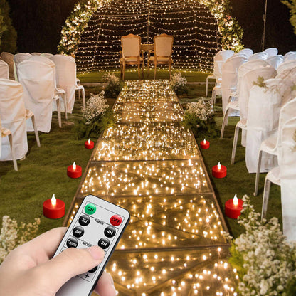 MINXIN LED Tea Light Flameless Candles with Remote Control Flickering Tealight Long Lasting, Battery Operated with Timer for Halloween Home Decoration Seasonal &Festival Celebration Red (50pcs)