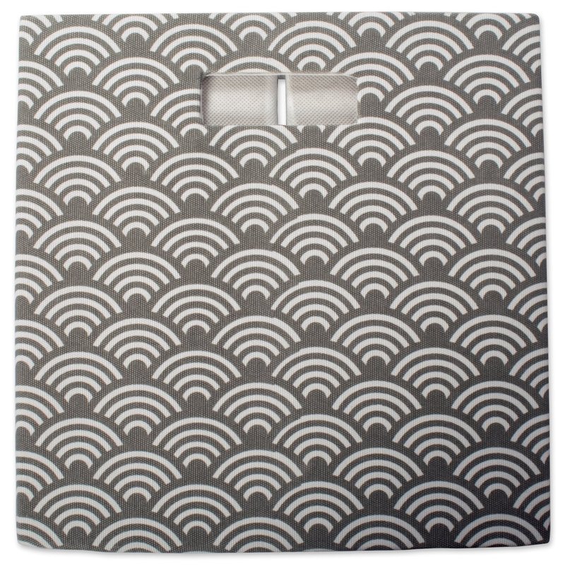 DII Collapsible Hard Sided Bin, Waves, Gray, Large