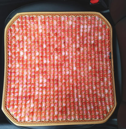 INCH EMPIRE Summer Cool Acrylic Pink Rosy, 678pcs Beads Car Seat Cover Office Home Chair Cushion