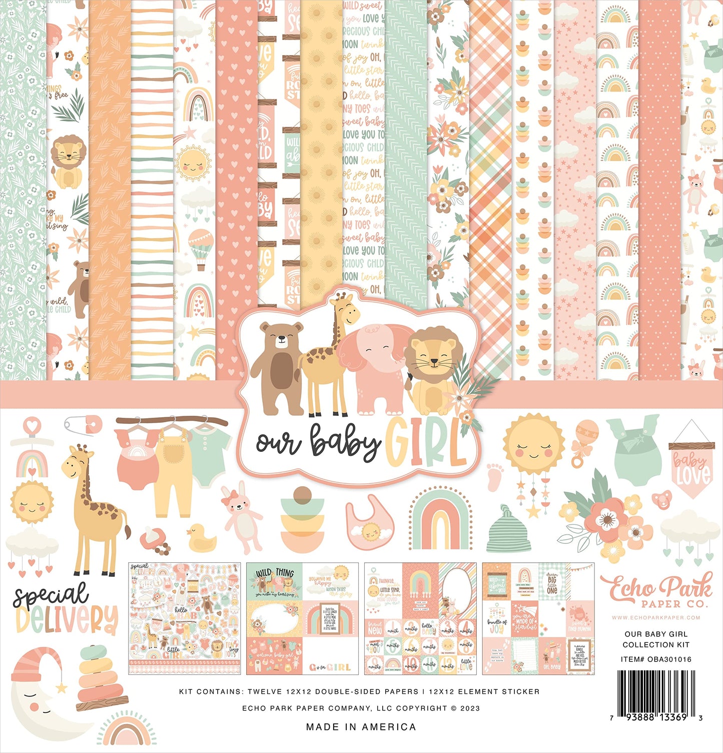 Echo Park Collection Kit 12"X12" - Our Baby Girl