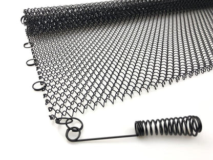 SXATOLS Fireplace Mesh Screen Curtain, Two Panels. Rod kit NOT Included(18" H x 24" W), Black