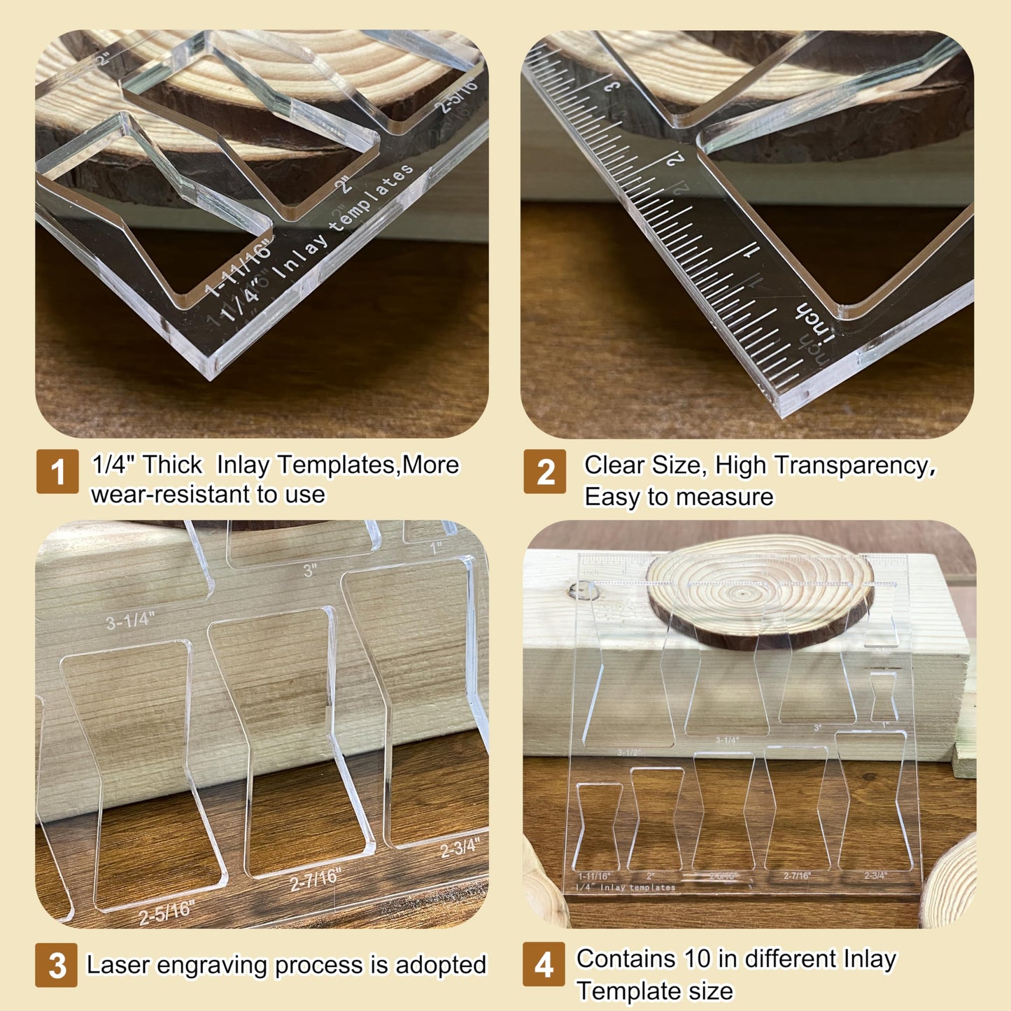 10 in 1 Router Templates for Woodworking,Butterfly Inlay Template,Wood Bowtie Router Templates Jig Bowtie Inlay Kit for Precise,Cuts Butterfly Inlay Template Decorative