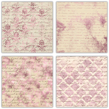 XERE 40 Sheets Pink Scrapbook Paper, 6x6 Ephemera Pattern Paper Pack for Journaling Notebooks, Sketchbook, Bookmark Making, Junk Journal, Scrapbook Art Supplies