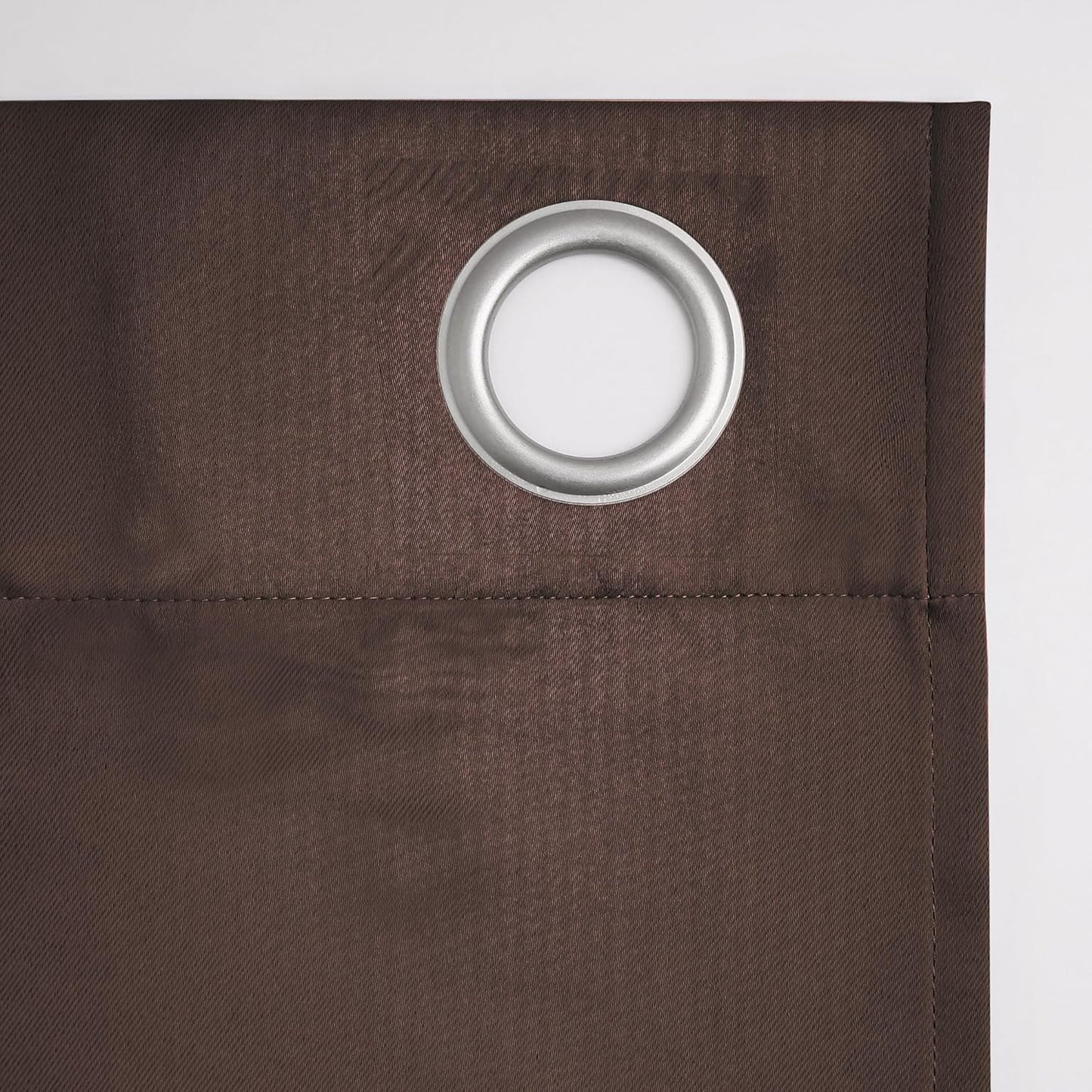 Sun Zero Soho Blackout Grommet Curtain Single Panel, 54" x 95", Energy Efficient, Chocolate Brown