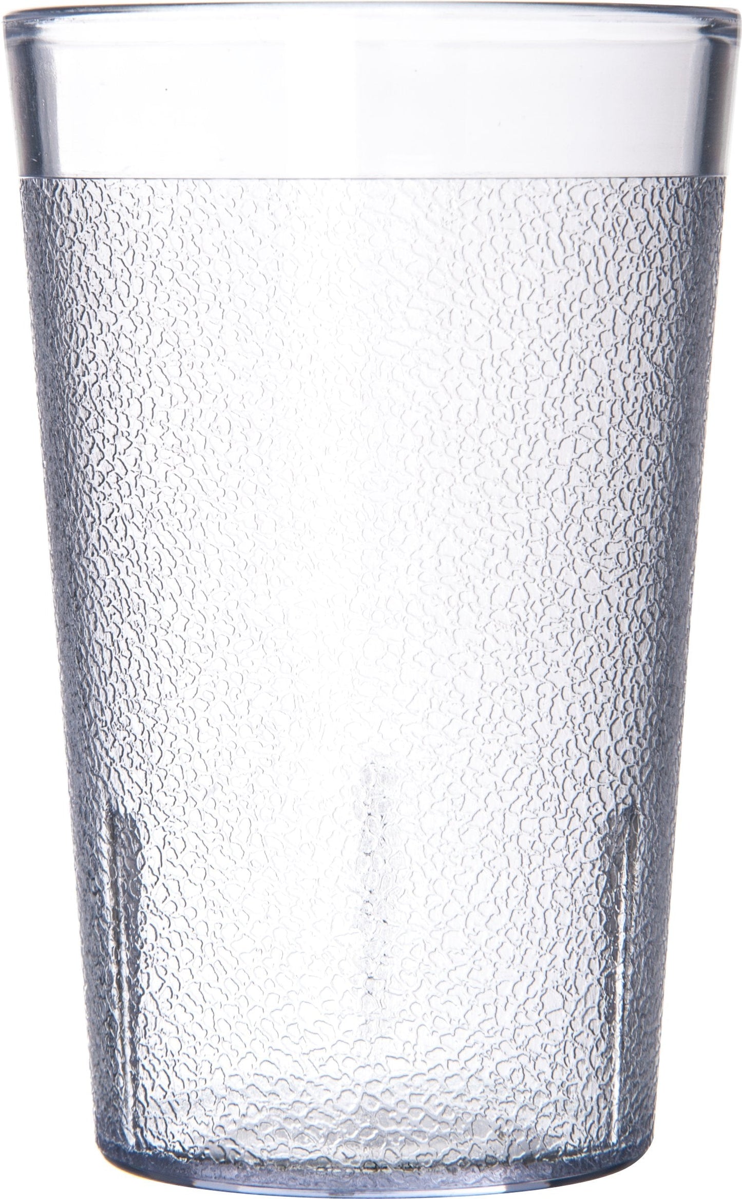 Carlisle FoodService Products Stackable Stackable Tumbler Plastic Tumbler with Pebbled Exterior for Restaurants, Catering, Kitchens, Plastic, 9.5 Ounces, Clear, (Pack of 72)