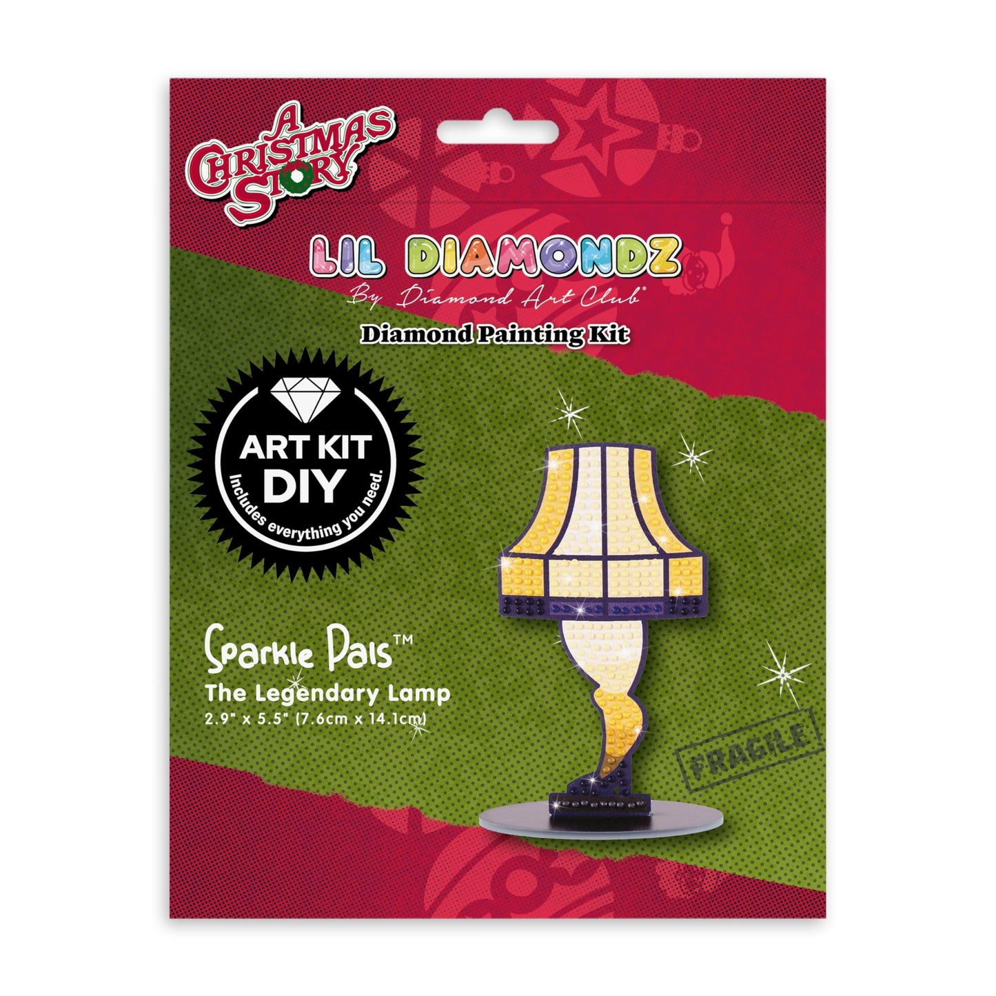 DIAMOND ART CLUB Sparkle Pals – The Legendary Lamp, Diamond Painting Kit, Fun DIY Crafts for Adults, Diamond Art Craft for Beginners, 2.9" x 5.5"
