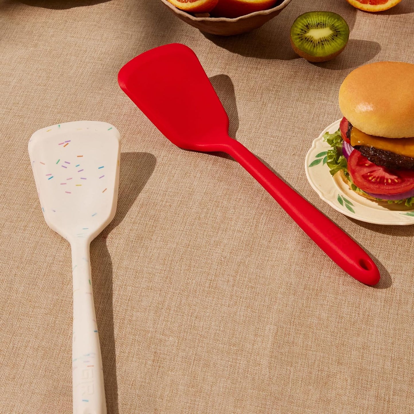 GIR Premium Silicone Ultimate Turner, Non-Stick Heat Resistant Turner for BBQs, 13 IN, Red