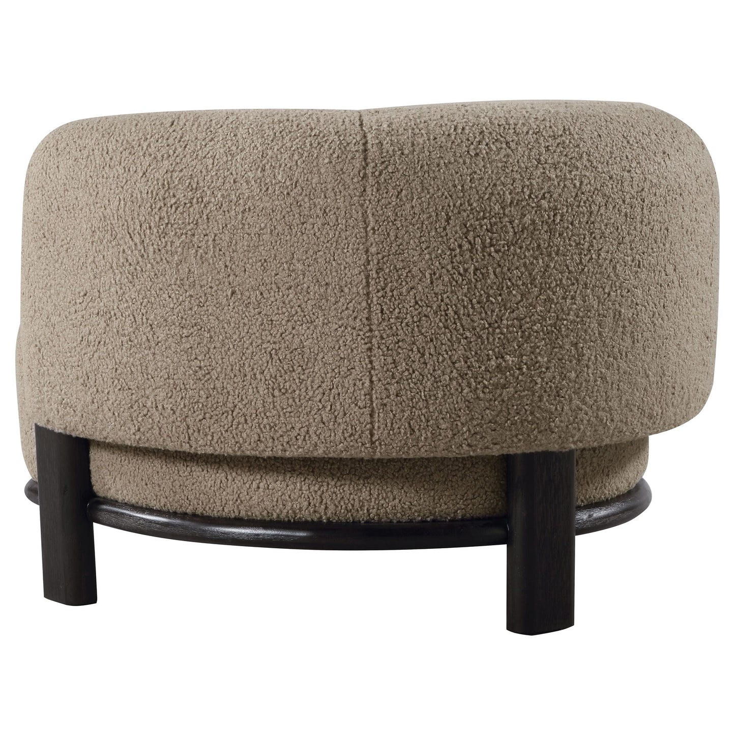 Coaster Home Furnishings - Lawler - Wood and Fabric - Upholstered Accent Chair with Barrel Back, Rounded Arms, and Cushioned Seat - Living Room - Brown and Black - 903170