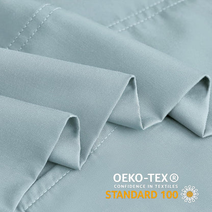 BEDELITE Cooling Pillow Cases - Silky Soft Bamboo Rayon Set of 2 | Standard Size 20"x26" in Haze Blue