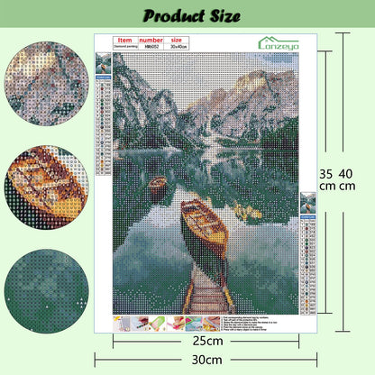 Lanzeyo Diamond Painting Kits for Adults, Landscape Diamond Art Kits, Diamond Dots Kits, Gem Art for Living Room Wall Art (Landscape)
