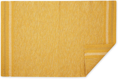 DII Variegated Recycled Yarn Modern Edge Stripe, 2x3', Honey Gold