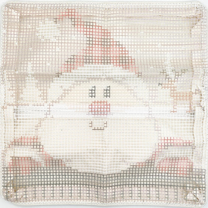 Howie's Latch Hook Kit, DIY Santa Claus Pillow Crochet Yarn Kits for Adults, Color Preprinted Pattern Embroidery Sofa Cushion Cover (Christmas-Santa Claus, 16.93 x 16.93 inch)