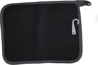 The Spotted Moose 6 Piece Kitchen Linen Set Bundle – Grey/White, 2 Dish Towels, 2 Dishcloths, 1 Potholder, 1 Oven Mitt