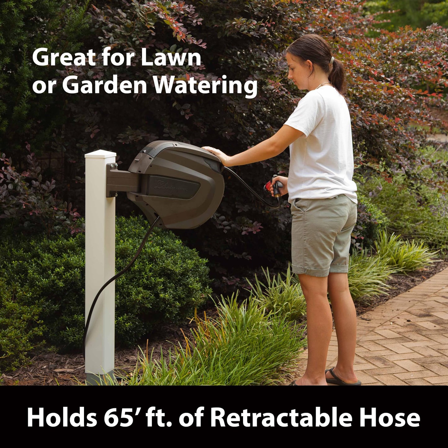 Liberty Basics 516, 65-Feet Retractable Hose Reel, Bronze