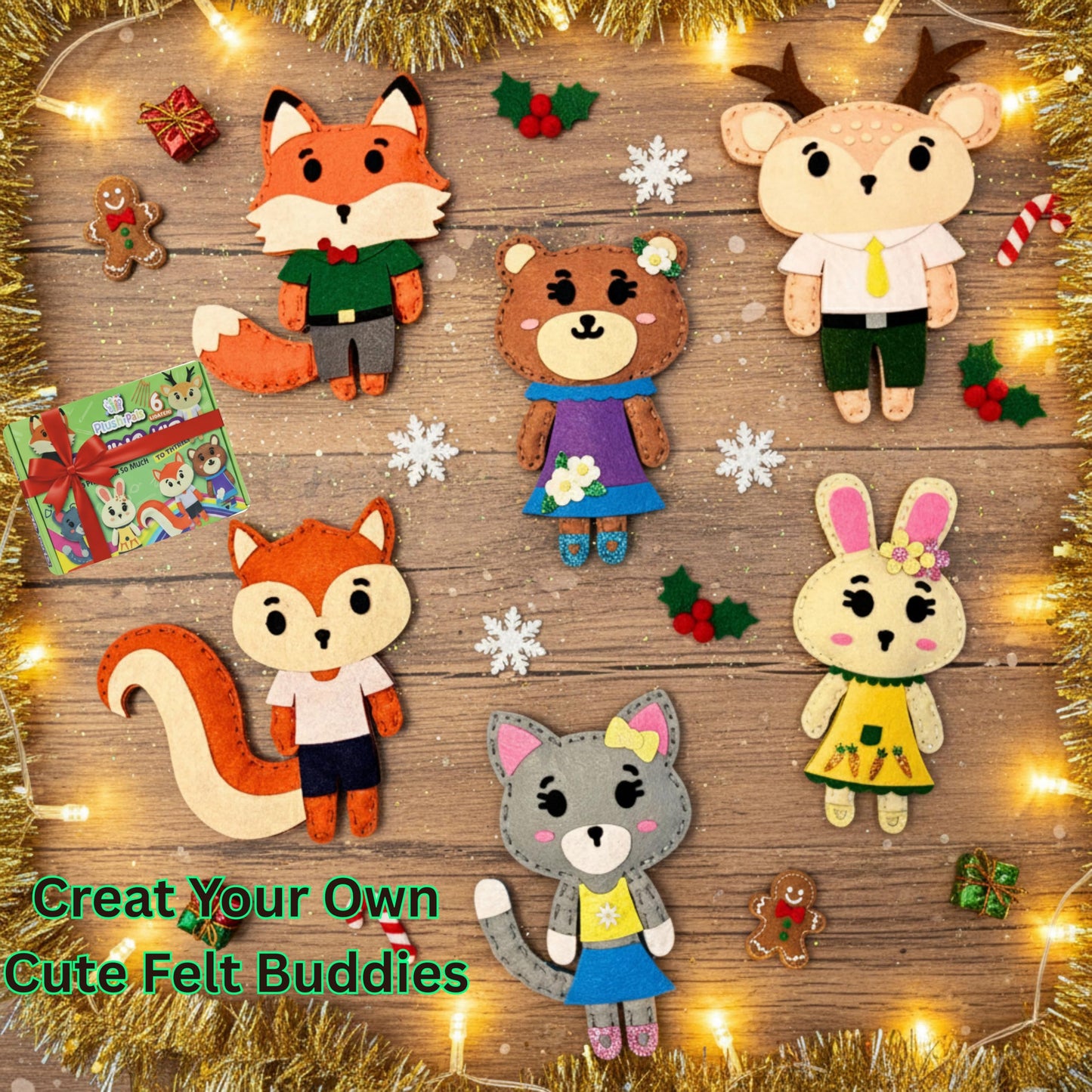 Pixiestytch Sewing Kit for Kids - Sew & Create 6 Adorable Stuffed Animal Projects - Fun DIY Craft Set for Ages 6 and up - Educational & Creative Sewing Kit for Girls & Boys - Gift for Young Crafters