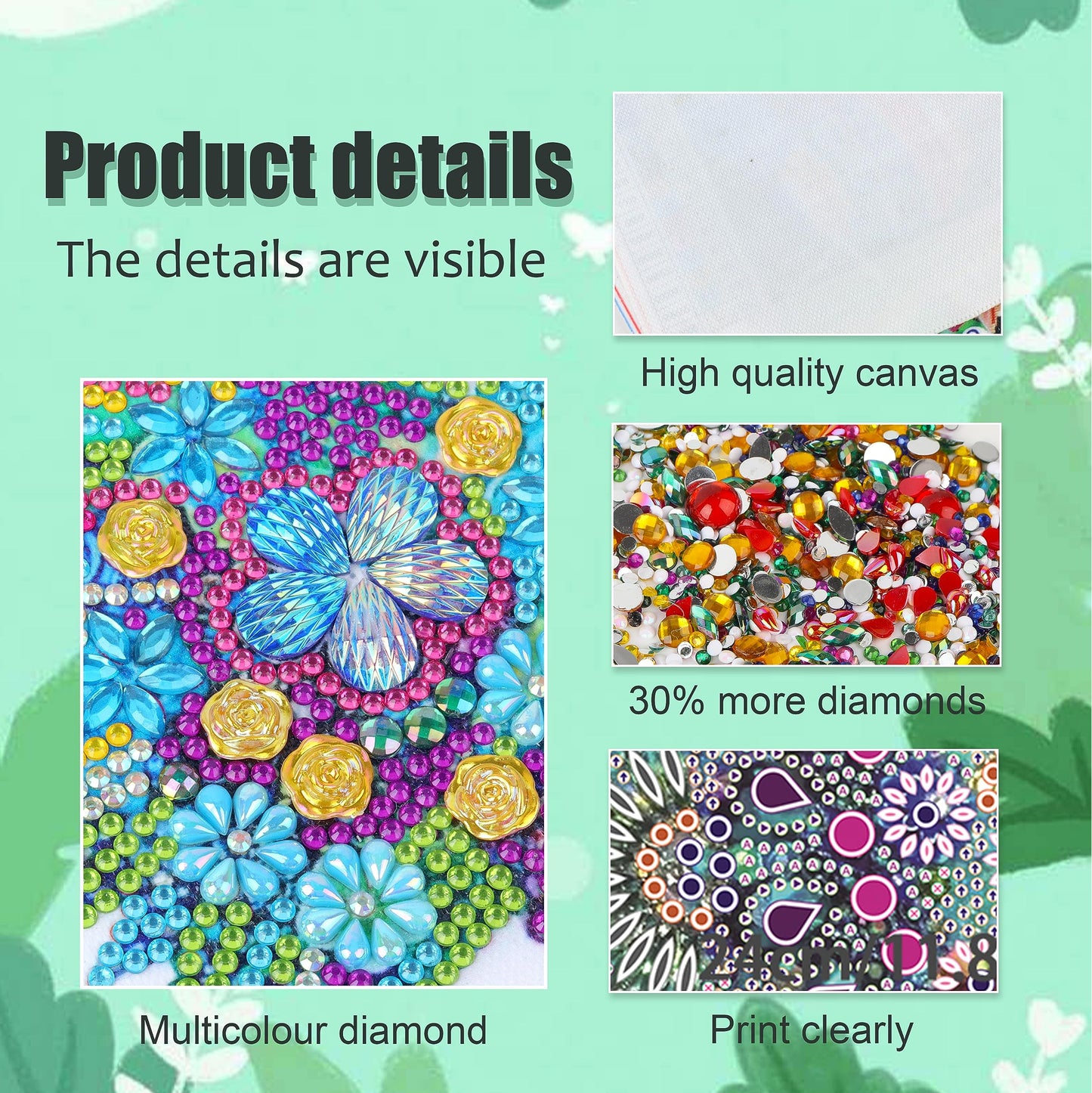 4 Pack Hummingbird Diamond Painting Kits, Special Shaped Crystal Rhinestone Diamond Art Kits for Adults, Easy DIY 5D Diamond Painting Crafts for Home Wall Decor 12x12 Inch