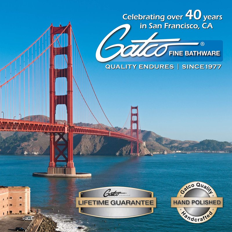 Gatco 1288 Glamour 3 Hook Triple Robe Hook, Wall Mounted Hook for Bathroom Towels, Robes & Coats, 11 Inch W, Chrome, Premium Brass