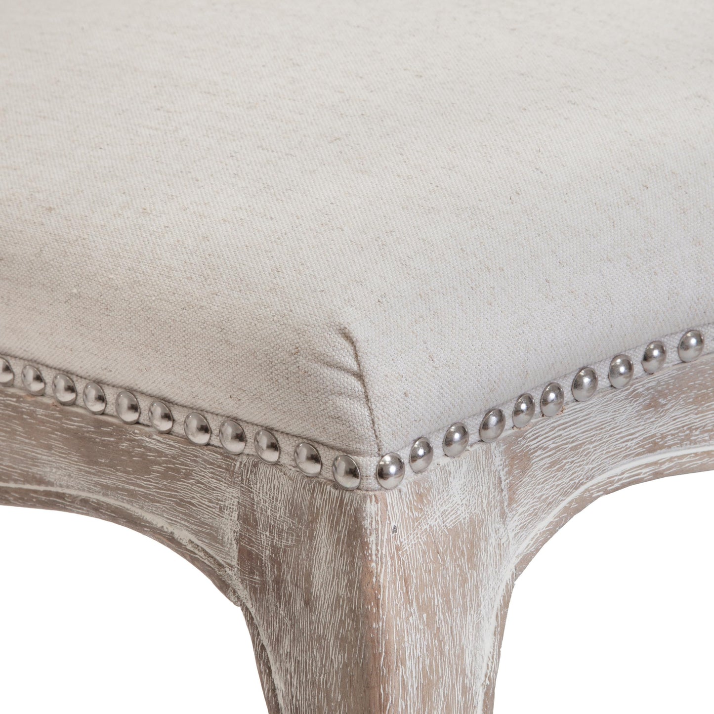 Christopher Knight Home Jolie Tufted Fabric Weathered Hardwood Dining Chairs, 2-Pcs Set, Beige
