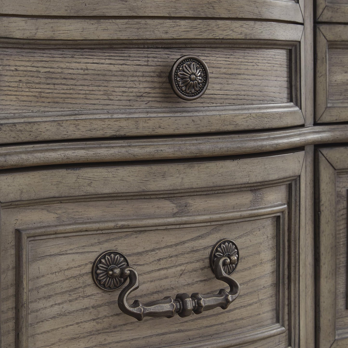 Signature Design by Ashley Ardenfield Traditional 9-Drawer Dresser and Mirror with Safety Stop and Felt-Lined Top Drawer, Dark Brown