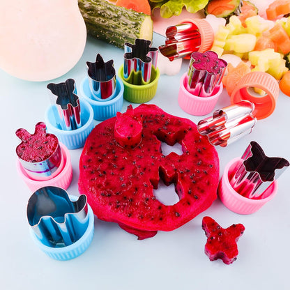 Sandwich Cutter Set, 13 Pack Fruit Cutters for Kids Lunch, Butterfly Dinosaur Unicorn Mousehead Food Shaped Cookie