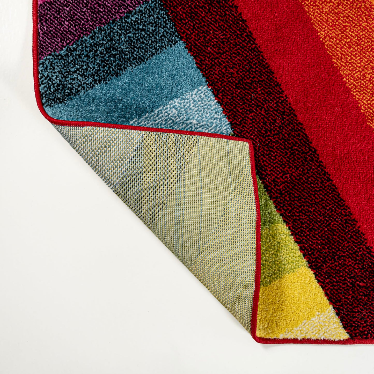 JONATHAN Y Retro Rainbow Stripe Multi Indoor Area Rug 4x6, Contemporary, Casual, Coastal, Easy-Cleaning for Living Room, Bedroom, Kitchen, Pet Friendly, Non-Shedding (DZC102A-4)